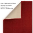 thumbnail image 4 of Custom Size Runner Rug Solid Design Red Color 26 or 31 inch Wide Pick Your Length Non-Slip Rubber Backing Stair Runner, 4 of 6