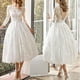 thumbnail image 2 of Moda mujer elegante sexy casual manga larga delgado color sólido vestido de novia falda vestido Pompotops qwe12548, 2 of 7