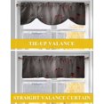 thumbnail image 6 of Halloween Tie Up Valances Curtain, Adjustable Kitchen Valances for Windows Decor, Rod Pocket Short Curtains Set for Bedroom/Bathroom, 60"x18", 6 of 8