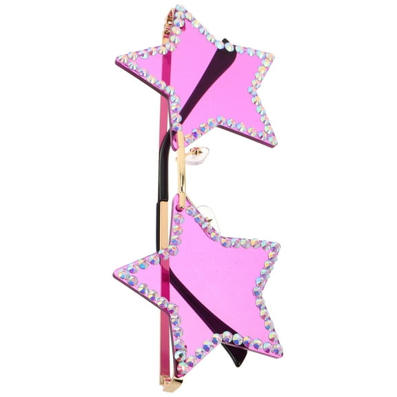 LOLIPPYY Star Shaped Sunglasses Purple Festival Accessories Durable Pc Material Uv Protection