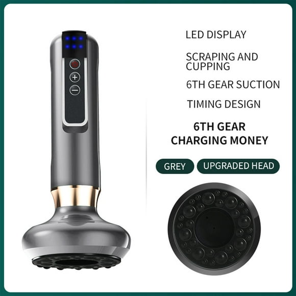 Xihbxyly Ventosaterapia Inteligente con 12 Modos, Masajeador Gua Sha Portátil y Recargable, Terapia de Alivio de Presión y Calor, para Uso En Casa y Oficina, Diseño Fácil de Limpiar.