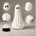 thumbnail image 6 of Texas Large Ghost Tabletop Decoration - Matte White Resin Standing Ghost Tabletop Figurine, Gentle Whimsical Autumn Halloween Indoor Shelf and Mantel Decoration, 6 of 7