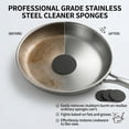 thumbnail image 4 of Steeli Steel Sponge for Stainless Steel – Removes Burnt-On Stains for Pans(6pcs), 4 of 7