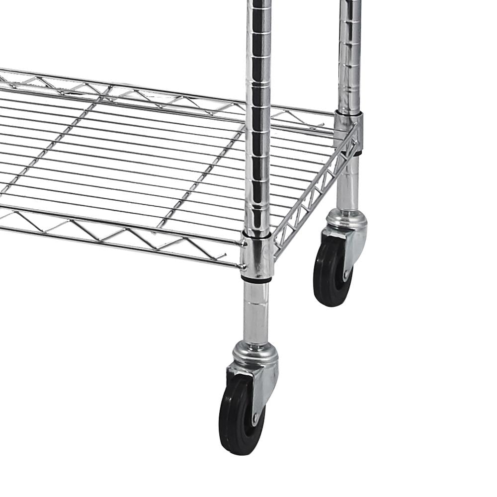 Zimtown 5-Shelf Storage Rack, Adjustable NSF Wire Shelves with Wheels for Garage Storage Organizer Chrome, 59''L x 18''W x 71''H, 2500 lbs Capacity