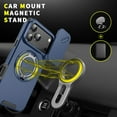 thumbnail image 2 of TJS for iPhone 17 Pro Phone Case, Privacy Camera Dual Layer Magnetic Ring Rotating Stand Protective Cover (Blue), 2 of 7