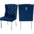 thumbnail image 1 of Meridian Furniture Suri Navy Velvet Dining Chair, Navy (Set of 2), 1 of 7