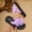 Purple, variant on Women's 3D Floral Applique Flip-Flop Sandals, Open Toe Slip-On Casual Summer Beach Slides Green 42