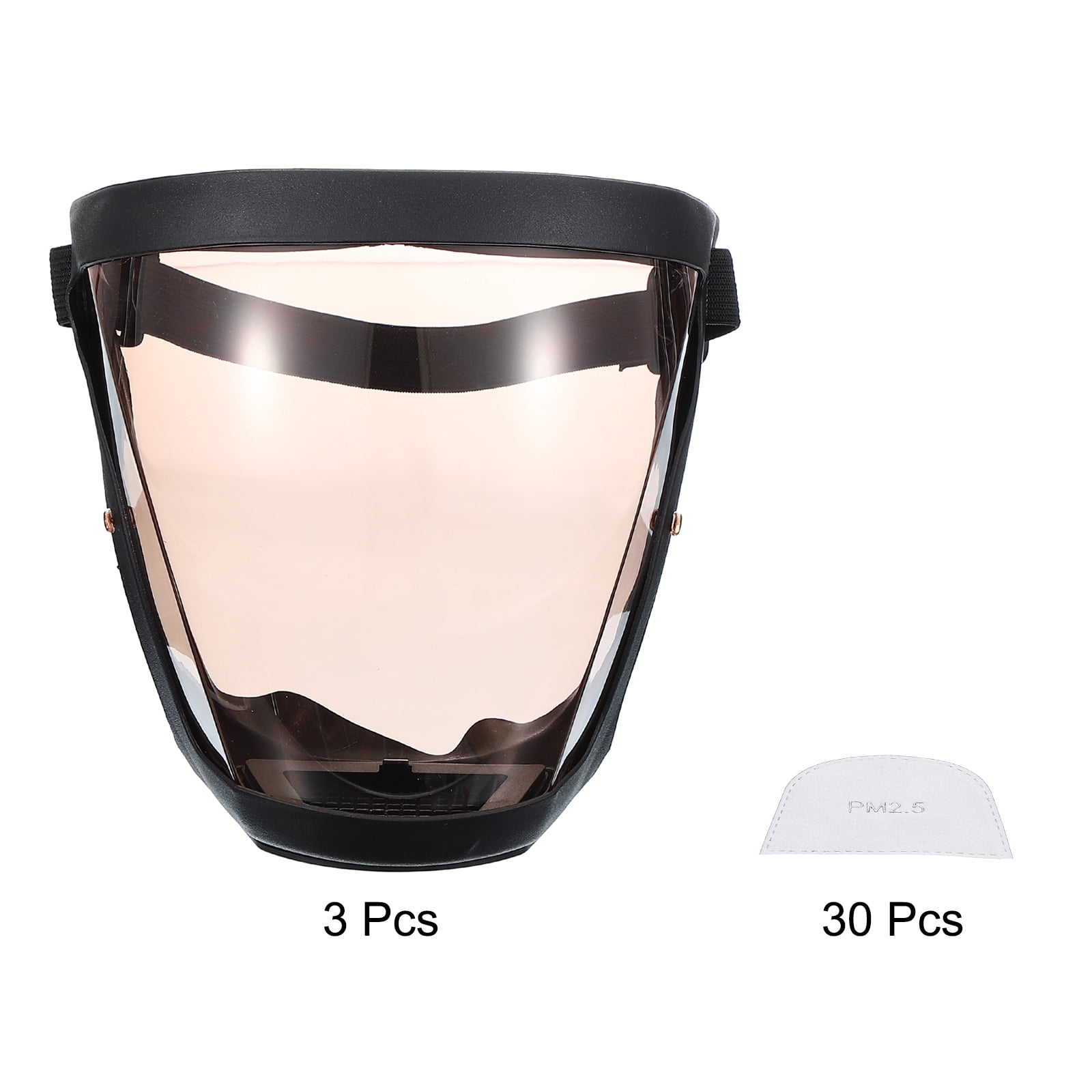 Uxcell Full Safety Face Shields, Anti Fogging Full Safety Face Protection Face Shields Brown