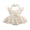 Khaki, variant on Newborn Baby Girls Birthday Dress Romper Princess Baptism Outfit Wedding Party Dress Lace Butterfly Fly Sleeve Mesh Skirt Hem Backless Jumpsuits Playssuit with Headband
