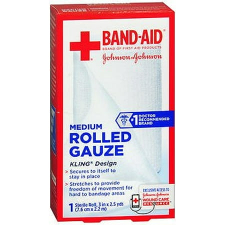 Band-Aid - Conforming Bandage Band-Aid - Polyester / Rayon 3 Inch X 2-1/2 Yard Roll Sterile - 1/Each