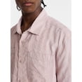 thumbnail image 5 of No Boundaries Textured Grid Boxy Fit Resort Shirt, Men's XS-5XL, 5 of 6