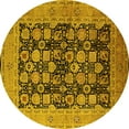 thumbnail image 1 of Ahgly Company Indoor Round Oriental Yellow Industrial Area Rugs, 8' Round, 1 of 4
