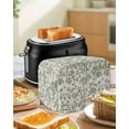 thumbnail image 5 of Fsddascl Spring Flowers Small Toaster Cover 2 Slice, Kitchen Appliance Covers, Farmhouse Sage Green Pastoral Floral Leaf Toaster Oven Cover with Loop, Bread Machine Cover Polyester Dust Cover, 5 of 5