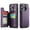 Purple, variant on For iPhone 16 Pro Max Case with Card Holder, Wallet Case for Women Men with RFID Blocking, Durable Leather Kickstand Magnetic Clasp Shockproof for iPhone 16 Pro Max