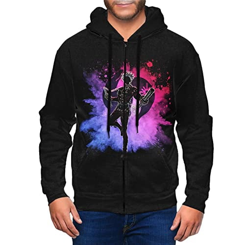 Anime Seven Deadly Sins Ban Full Zip Hooded Boys Unique Hoodie Long Sleeve Jacket Coat Black Walmart