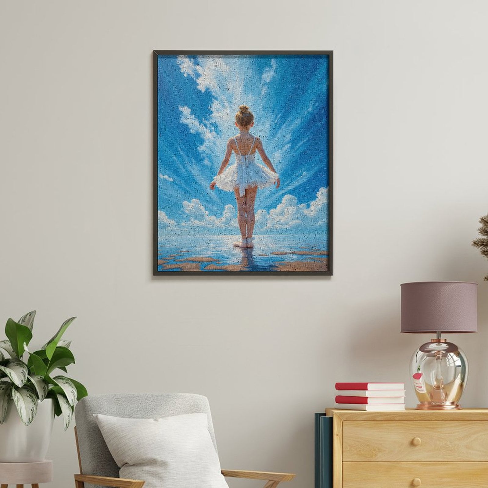 Paint by Numbers Kit for Adults, Ballerina Dream Skies Paint by Numbers, Easy Paint by Numbers Kit for Adults Beginner, DIY Adult Paint by Number Kits on Canvas, Home Decor