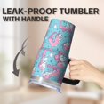 thumbnail image 5 of 20OZ Unicorn Themed Cup with Handle and Reusable Straw Double Wall Stainless Steel Insulated Tumbler Coffee Mug Great Presents for Women Mom Friends on Birthday Christmas Thanksgiving, 5 of 6