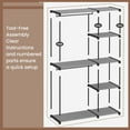 thumbnail image 5 of LEDREM Freestanding Closet Organizer with Shelves , 2 Hanging Rods & 4 Shelves , Portable Wardrobe Rack for Bedroom , Cloakroom , Gray, 5 of 8
