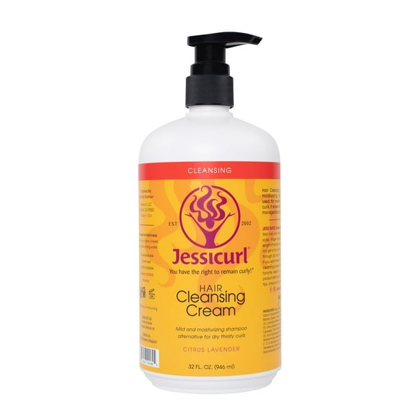 Jessicurl Crema limpiadora para el cabello Citrus Lavender 32 Fl oz. Champú Hidratante para Cabello Rizado Champú Sin Sulfatos para Cabello Seco