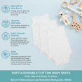 thumbnail image 7 of Spasilk Unisex Baby Newborn Sleeveless Lap Shoulder Bodysuits, 3 Pack, 3 Months, White, 7 of 7