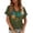 Army Green, variant on Sexlip Womens Short Sleeve Top V Neck Colorful Mask Print Loose Sleeve Design Soft Fabric for Casual Gatherings White XL