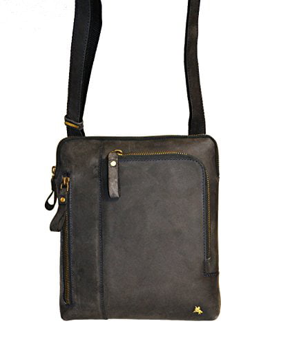 16111B Visconti Tablet Friendly Real Hunters Leather Cross Body Shoulder Bag