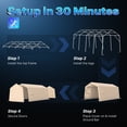 thumbnail image 2 of ADVANCE OUTDOOR 10x20 ft Heavy Duty Carport Outdoor Patio Anti-Snow Portable Canopy Storage Shelter Shed, Beige, 2 of 9