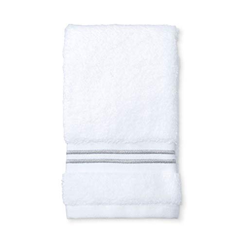 Fieldcrest MicroCotton Spa Towels Hand Towel with Gray Stripes