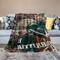 thumbnail image 2 of Soccer Blanket Sports Ball Throw Blanket Blue Flame Teens' Soccer Fans Soft Cozy Football Blanket for Boys Men Sofa Travel Living Room Bedroom, 2 of 6
