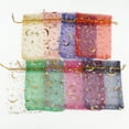 thumbnail image 2 of 50pcs/lot Printing Moon Star Organza Bags 7x9 9x12 11x16 13x18cm Christmas Drawstring Gift Bag Charm Jewelry Packaging Bags fuschia 13x18cm, 2 of 6