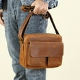thumbnail image 2 of Top Layer Cowhide Leather Single-shoulder Bag Genuine Leather High-grade Crossbody,Standard Brown 209, 2 of 2