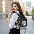 thumbnail image 6 of FORMRS Mini Backpack Purse for Women Quilted Travel Daypack Casual Shoulder Bag, Black Moon, 6 of 7
