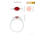 thumbnail image 5 of Angara Natural 1 Ct. Ruby with Diamond Classic Ring in Sterling Silver for Women (Ring Size: 9.5), 5 of 10