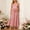 #4Pink, variant on Acaics Maternity Tulle Maxi Dress, Off Shoulder Puff Sleeve Flowy Gown, for Pregnant Women All Occasion