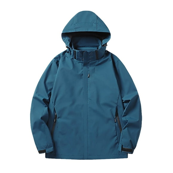 JHLZHS Veste en Flanelle pour Homme Homme Couleur Unie Coupe-Vent et à Capuche Ensemble de Plein Air de Randonnée Respirant Ample Décontracté Confortable Tendance Veste de Sport Veste de Sport Homme 324