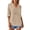 Beige, variant on Womens Tops Long Sleeve Casual Loose Fit Shirt Relaxed Blouse Spring Summer Outfits Top Basic Tees L