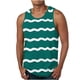 thumbnail image 5 of Tanques para Hombre para el Verano Solto Chaleco Raya Impresión Deporte Cuello Redondo Superior, 5 of 5