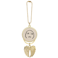 thumbnail image 1 of Indifferent Squint Anger Face Porte-Clés Voiture Dessin Animé Pendentif Aile d'Ange, 1 of 4