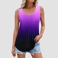 thumbnail image 2 of GA WEIHUA Plus Size Tunics for Women Ombre Gradient Tank Tops Sleeveless Color Block Camisoles Summer Going Out Flowy Shirts Curve Hem(Purple,L), 2 of 5