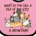 thumbnail image 4 of Inktastic What do you call a pile of cats? A MEOWTAIN Boys or Girls Baby Bib, 4 of 4