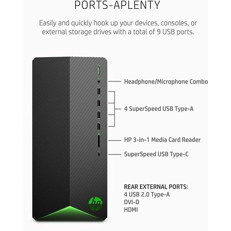 HP Pavilion Prebuilt Gaming Tower PC, Intel i5-10400F, 8GB HP Pavilion Prebuilt Gaming Tower PC, Intel i5-10400F, 8GB