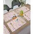 thumbnail image 3 of Easter Placemats Set of 4, Bunny Easter Eggs Placemat for Dining Table Decorations, Spring Flowers Place Mats, Spring Table Mats for Kitchen Dinner Seasonal Holiday Party Decor, 3 of 6