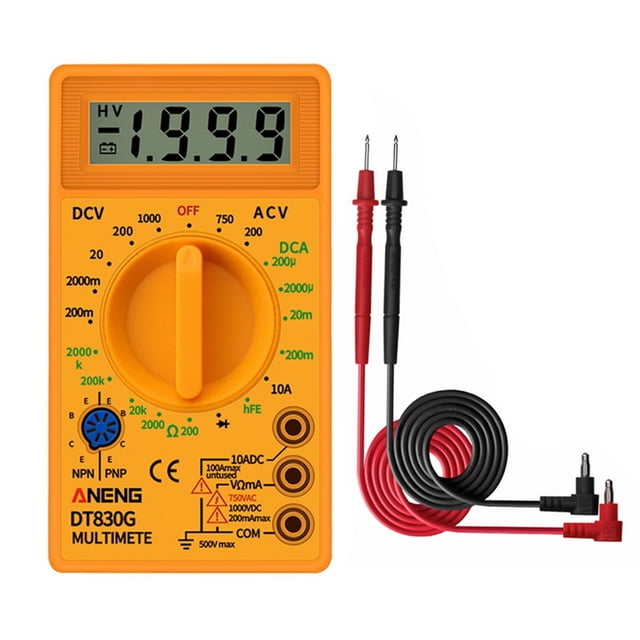 LCD Digital -830B Yellow Voltmeter Ohmmeter Ammeter Multimeter Handheld Tester DT830B AC DC home tester ,High Efficiency