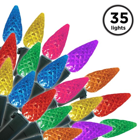 Brite Star 35 Lt C6 Faceted Led Light Set, Multi/Purple/Pink