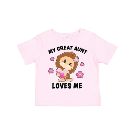 

Inktastic My Great Aunt Loves Me with Bigfoot Gift Toddler Toddler Girl T-Shirt