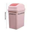 thumbnail image 3 of LEFTHIGH Home Household Garbage Can with Rocking Lid Press, 7L Large Capacity Kitchen Bathroom Trash Bin, Narrow Design for Small Spaces Room Decor, 3 of 3