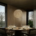 thumbnail image 3 of Artika Benson Exotic Integrated LED Pendant Light, Black and Rattan, 3 of 9