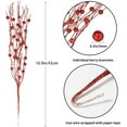 thumbnail image 5 of 12 Pack Artificial Glitter Berry Stem Ornaments Decorative, NOGIS 17 Inches Christmas Picks Glittery Bead Sticks Branches for Christmas Tree Decor Home Decor (Red), 5 of 7