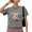 1-Grey, variant on Women's Blue Botanical Honeysuckle Root Bee Plant Graphic Short Sleeve Crop T-Shirt Breathable Crewneck XS-XL Top