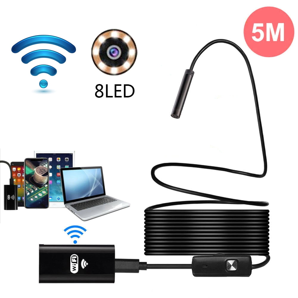 WXJWPZ 1080P WiFi Endoscope Camera for Cars Smartphone Android Apple iOS PC 8mm Lens 2.0 MP Wireless Mini Borescope Rigid Snake Cable 1M WXJWPZ 1080P WiFi Endoscope Camera for Cars Smartphone Android Apple iOS PC 8mm Lens 2.0 MP Wireless Mini Borescope Rigid Snake Cable 1M